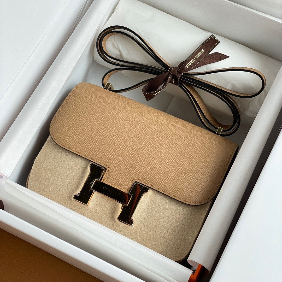 Hermes Chai Constance 19cm Epsom Gold Hardware