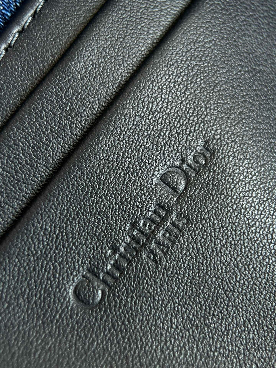 Christian Dior Diorstar Hobo Bag with Chain  Blue Denim Dior Oblique Jacquard