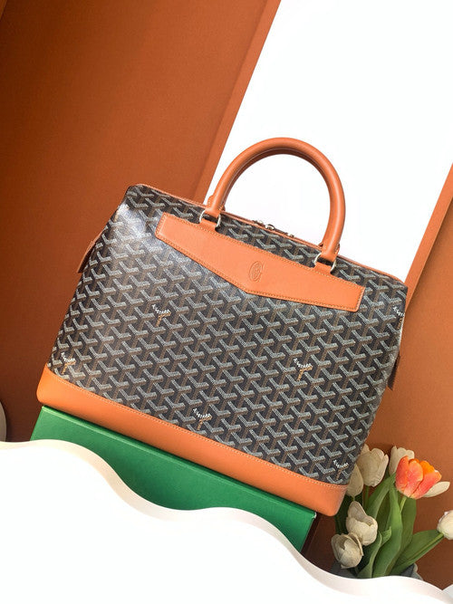 Goyard Cisalpin Document Case Black & Tan Goyard
