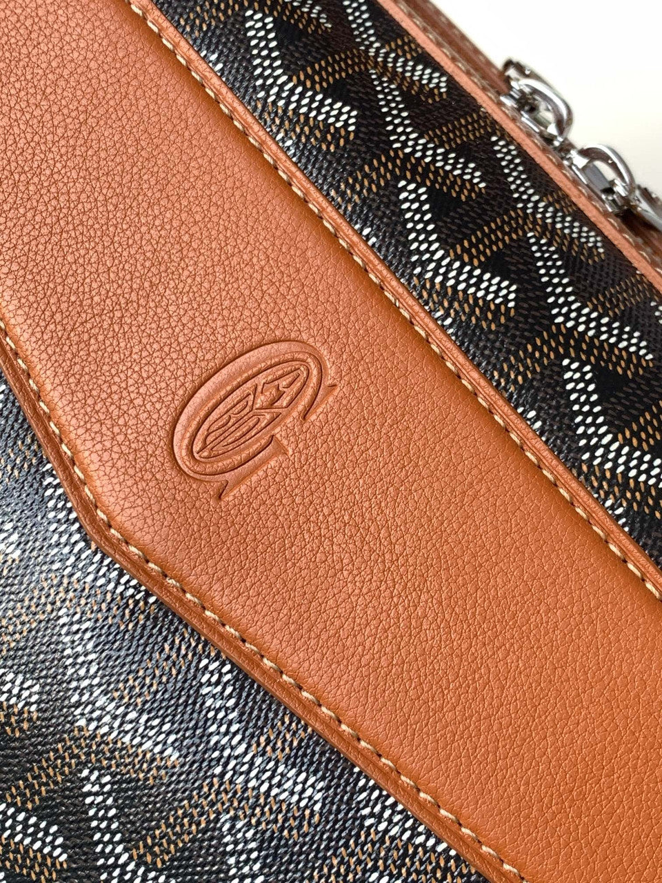 Goyard Cisalpin Document Case Black & Tan Goyard