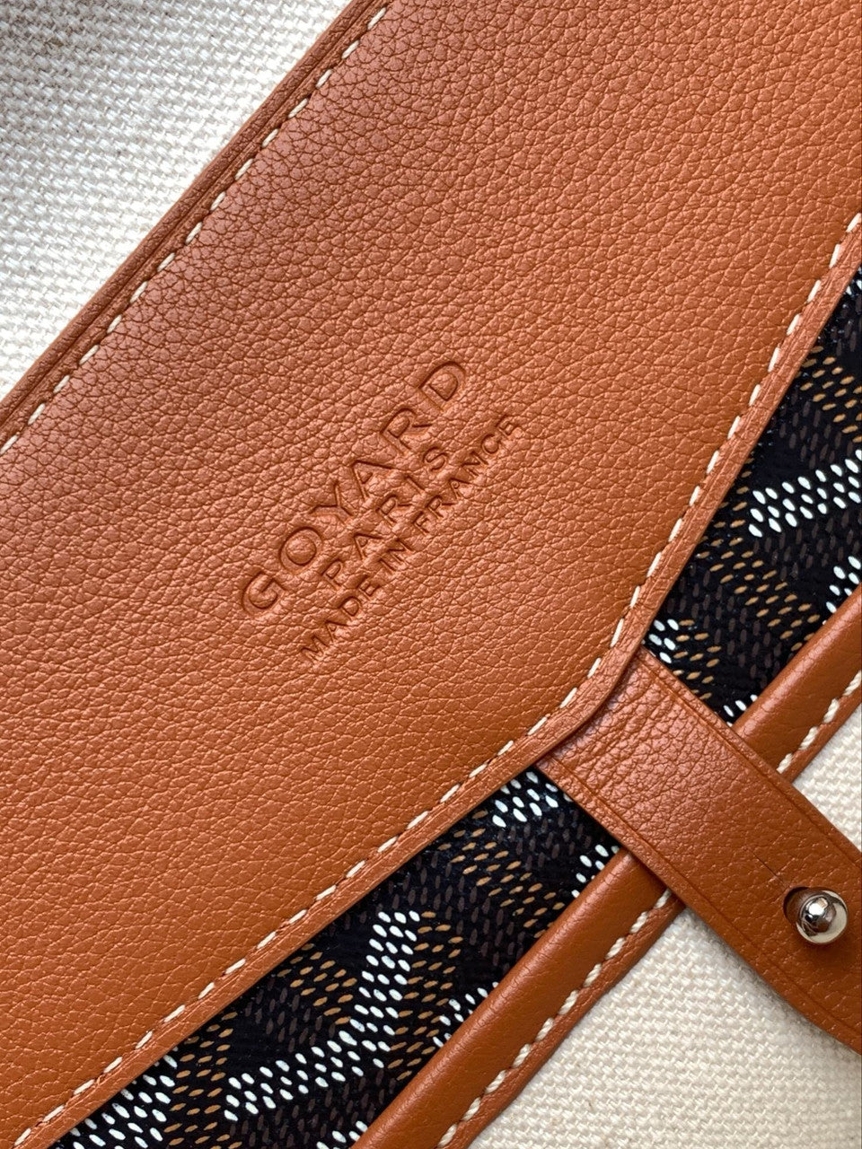 Goyard Cisalpin Document Case Black & Tan Goyard