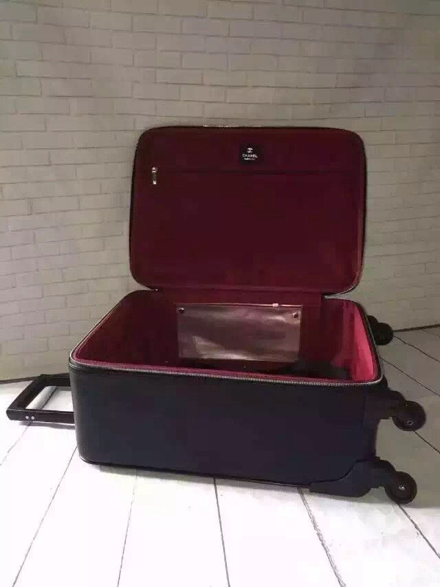 CHANEL Trolly Rolling Suitcase Grained Calfskin Black A69903 Y60626 45002