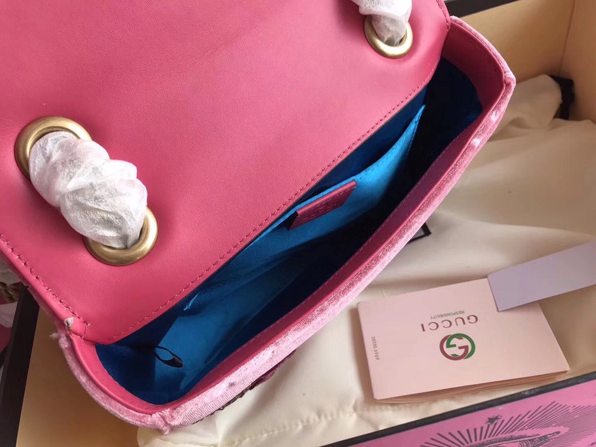 Gucci Limited Edition GG Marmont embroidered velvet mini bag