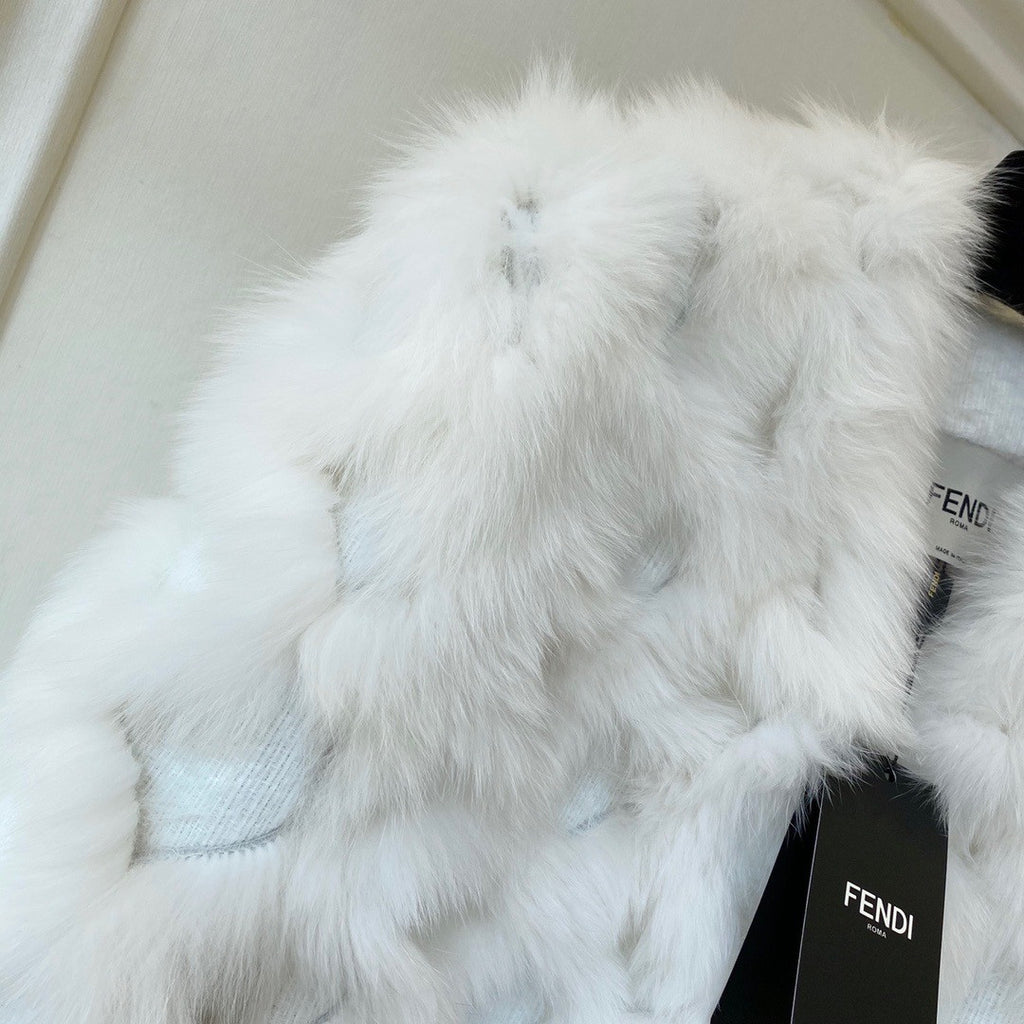 Fendi Bomber jacket White fox fur jacket