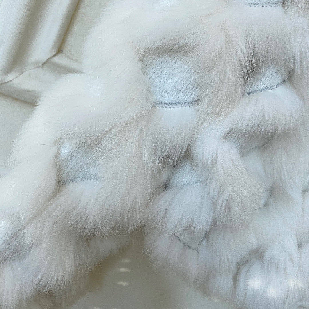 Fendi Bomber jacket White fox fur jacket