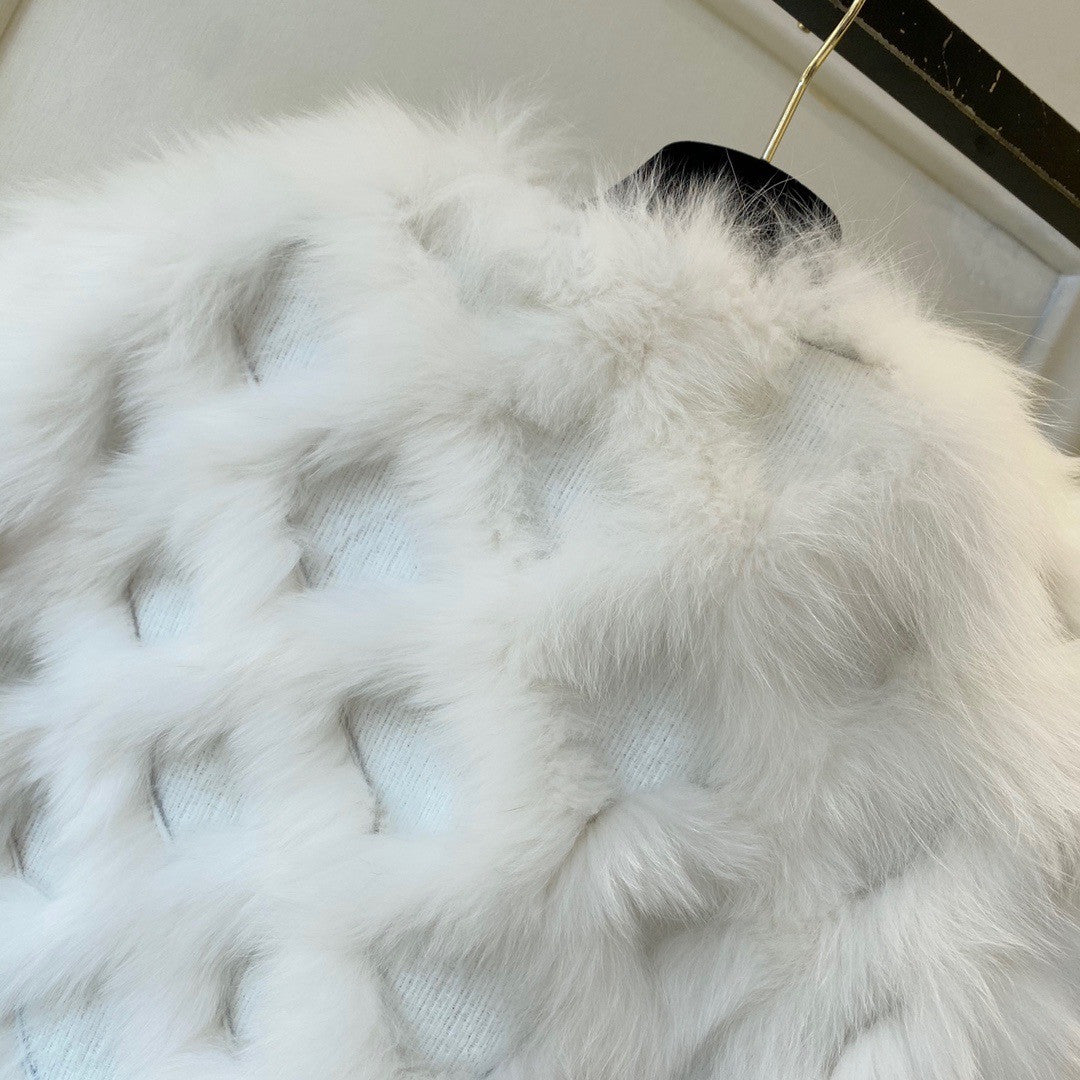 Fendi Bomber jacket White fox fur jacket
