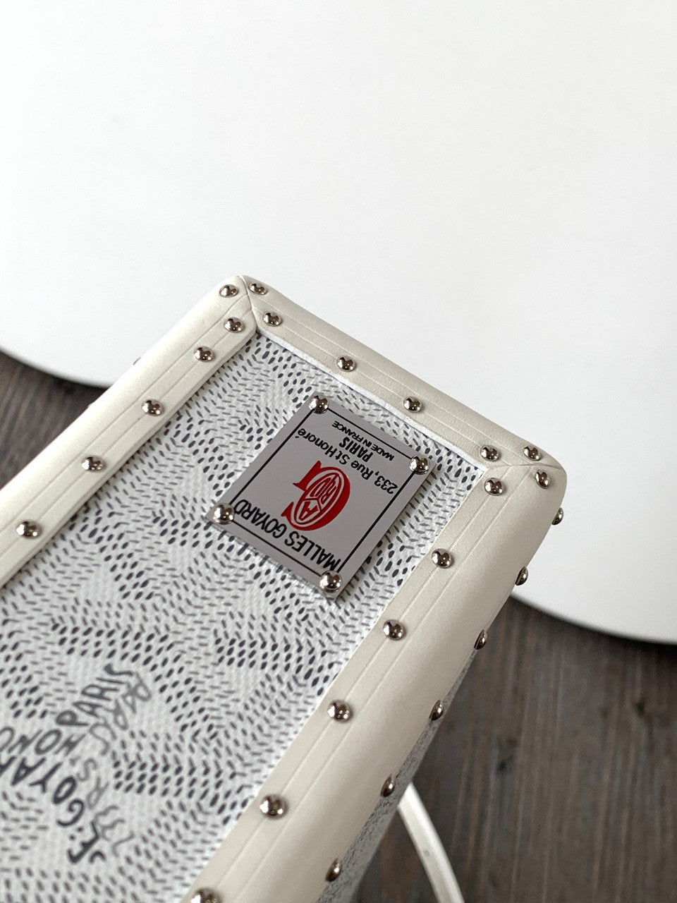 Goyard Goyardine Silver Cassette Trunk Clutch/Shoulder Bag Palladium Hardware Goyard