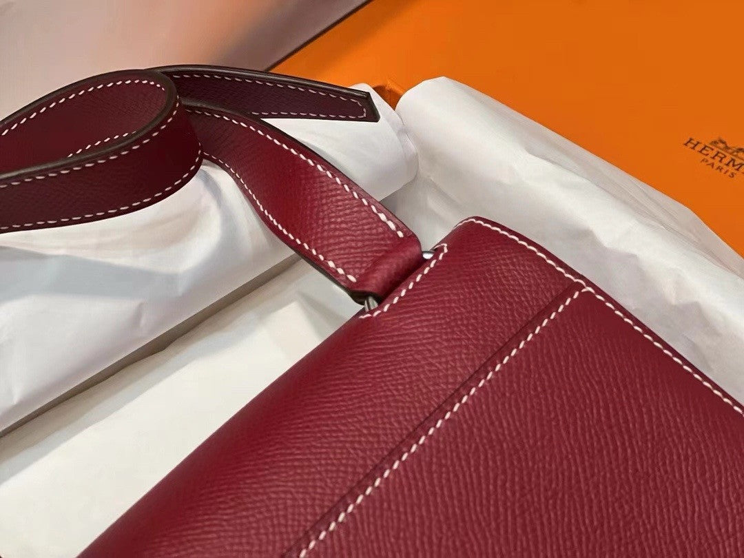 Hermès Ruby Epsom Della Cavalleria Elan Bag Palladium Hardware