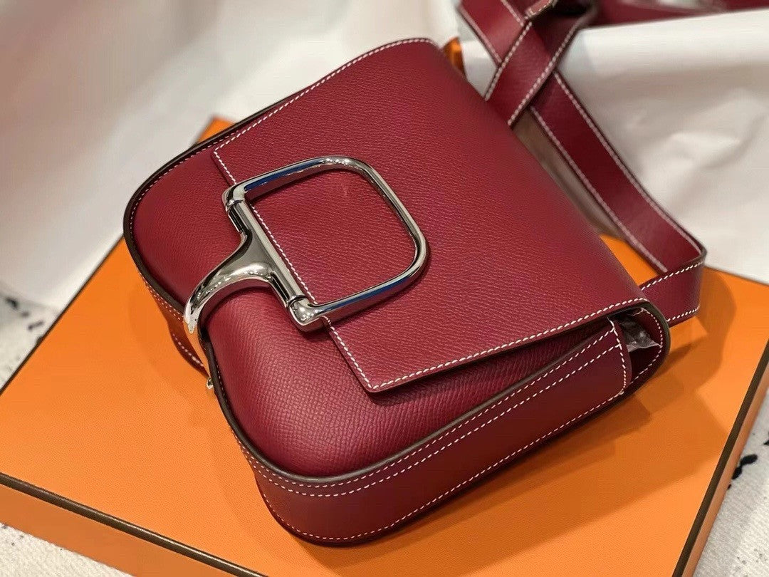 Hermès Ruby Epsom Della Cavalleria Elan Bag Palladium Hardware