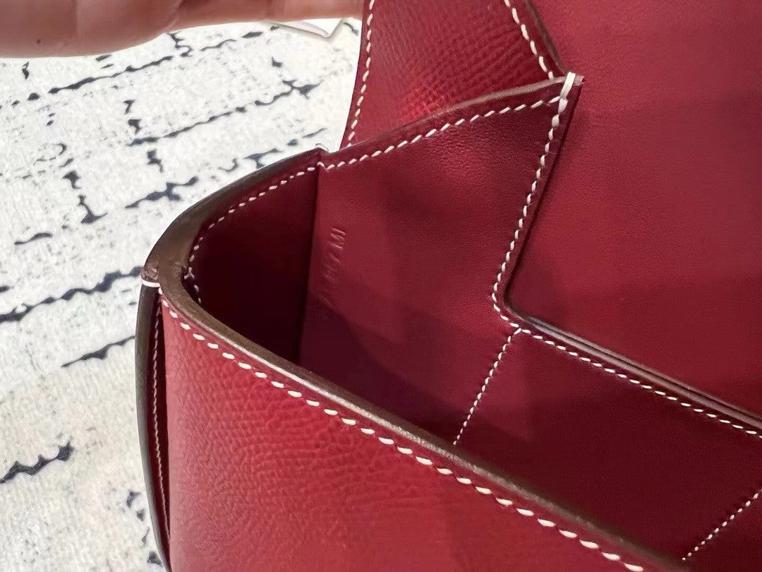 Hermès Ruby Epsom Della Cavalleria Elan Bag Palladium Hardware