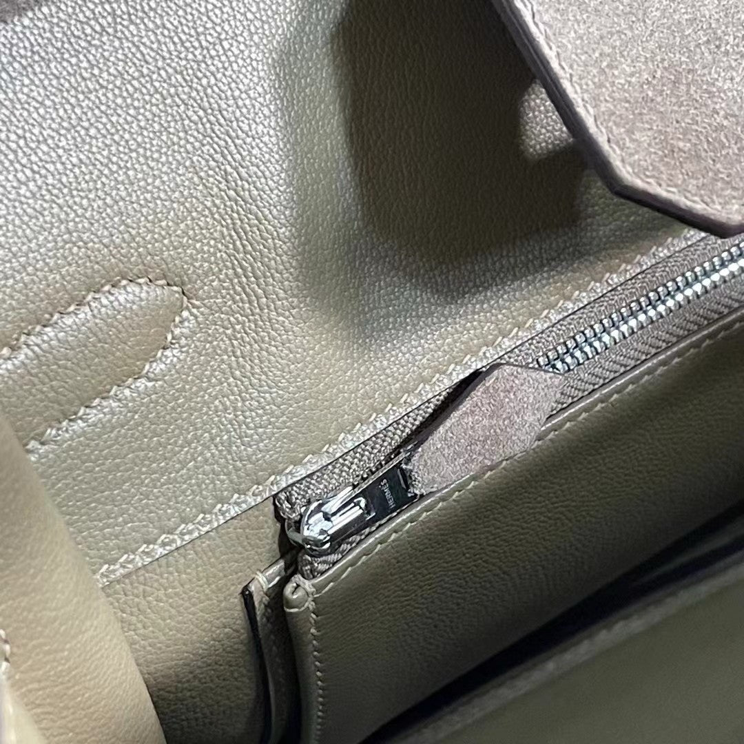 HERMES LIMITED EDITION SUEDE BIRKIN 30 BAG RARE ETOUPE DOBLIS PALLADIUM HARDWARE