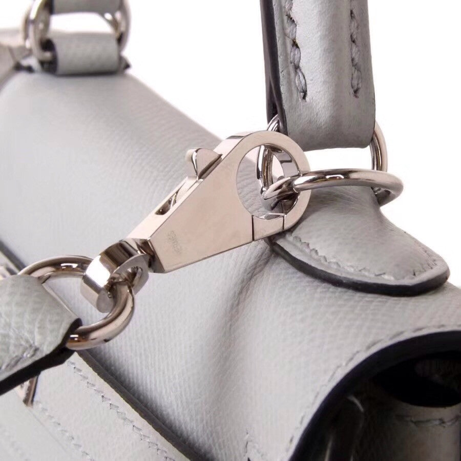Hermès Gris Mouette Kelly 28 Epsom Palladium Hardware