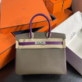 Hermes Special Order Bi-coloured Birkin 25cm Togo Palladium Hardware