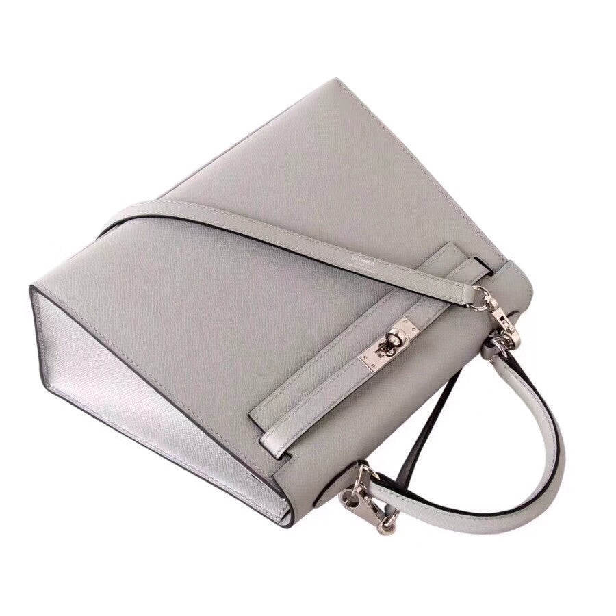 Hermès Gris Mouette Kelly 28 Epsom Palladium Hardware