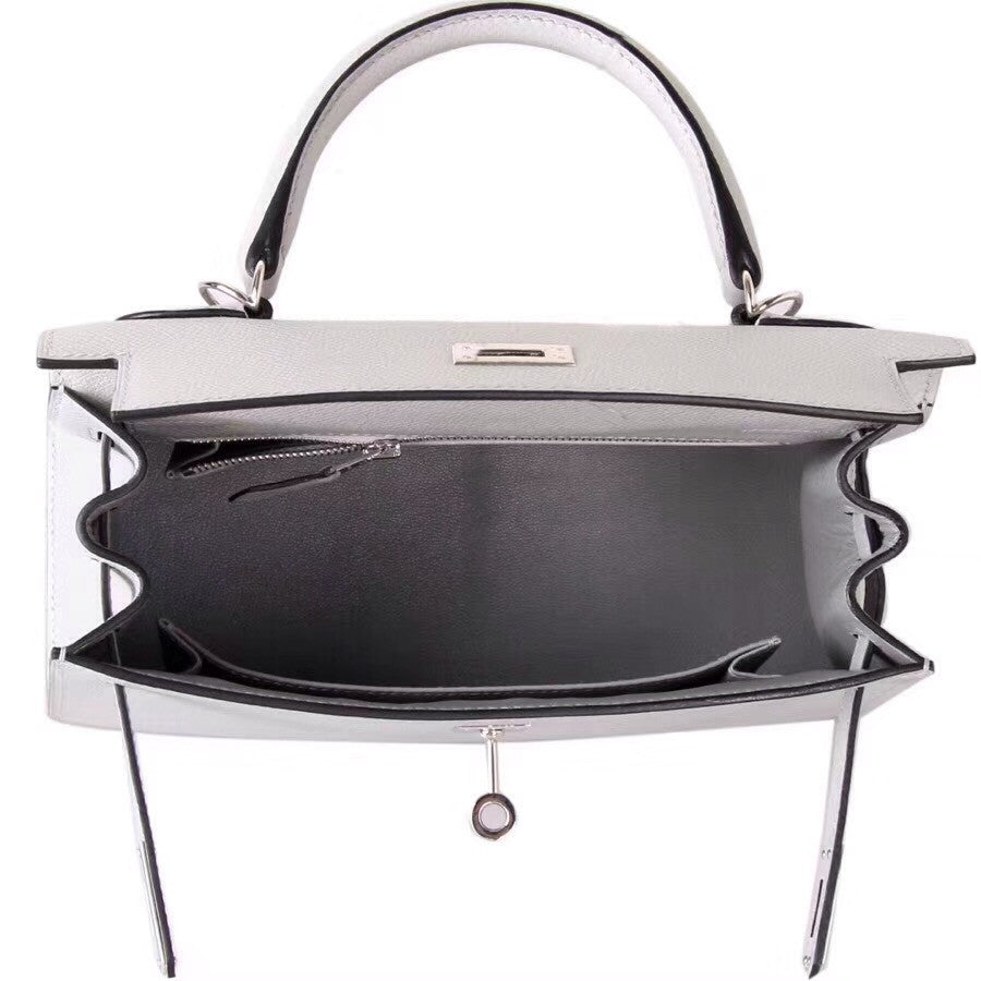 Hermès Gris Mouette Kelly 28 Epsom Palladium Hardware