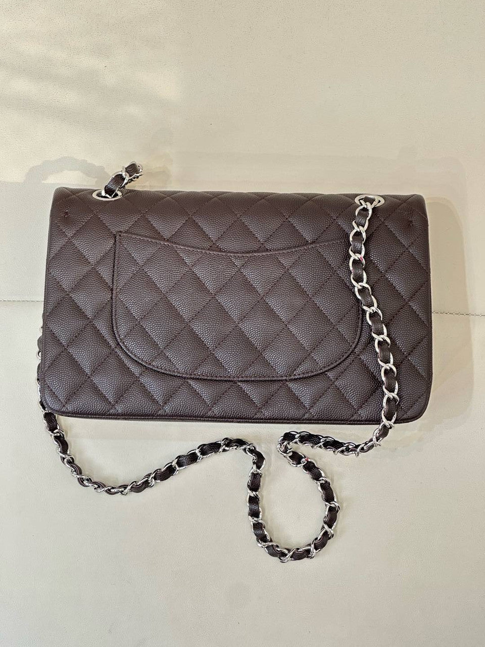 Chanel FALL-WINTER 2024/25 PRE-COLLECTION   CLASSIC 11.12 HANDBAG GREY WITH SILVER HARDWARE Chanel