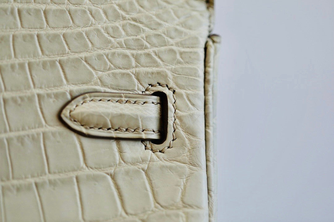 Hermes Craie Birkin Bag 25cm  Niloticus Crocodile Gold Hardware