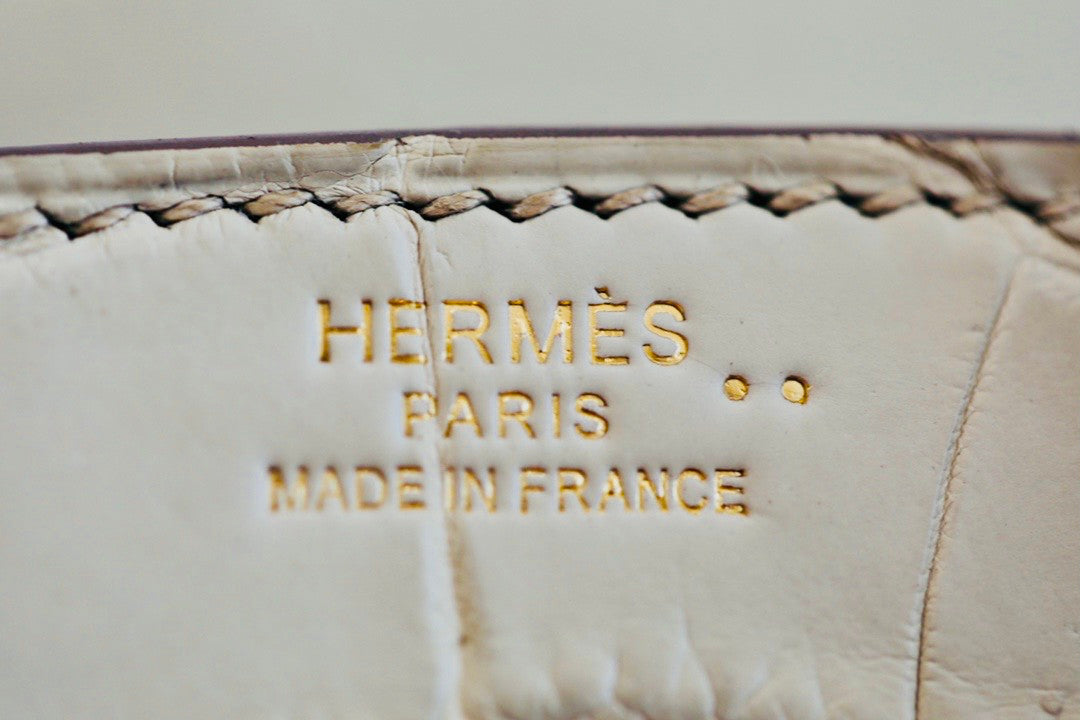 Hermes Craie Birkin Bag 25cm  Niloticus Crocodile Gold Hardware
