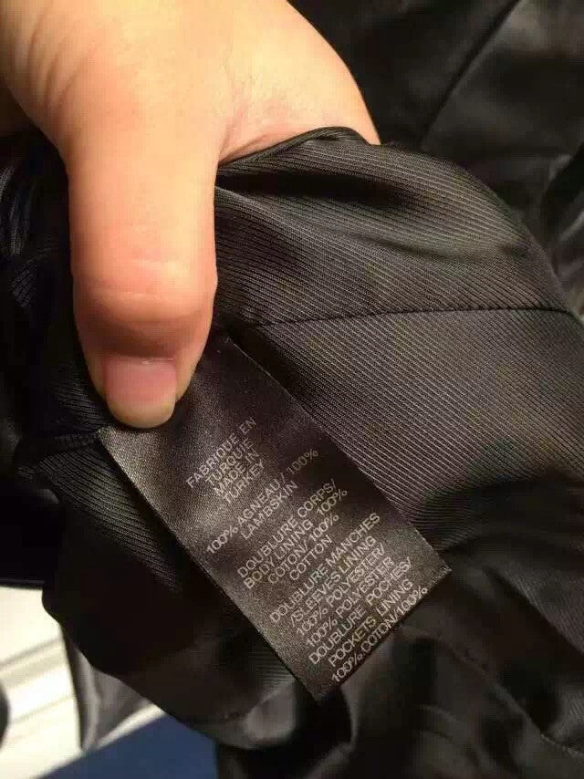 BALMAIN Black Leather Coat