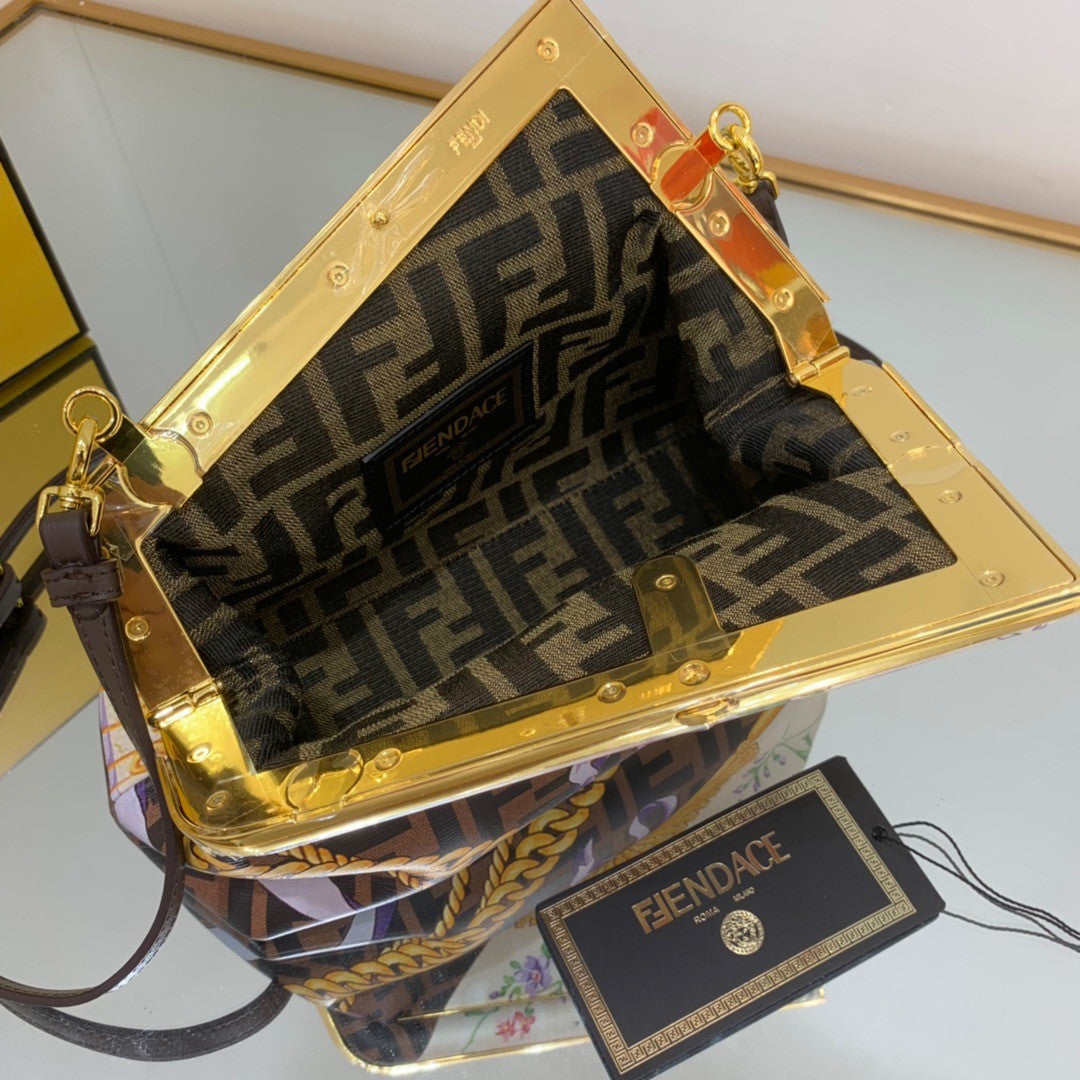 Fendi First Small Fendace bag in multicolour silk print