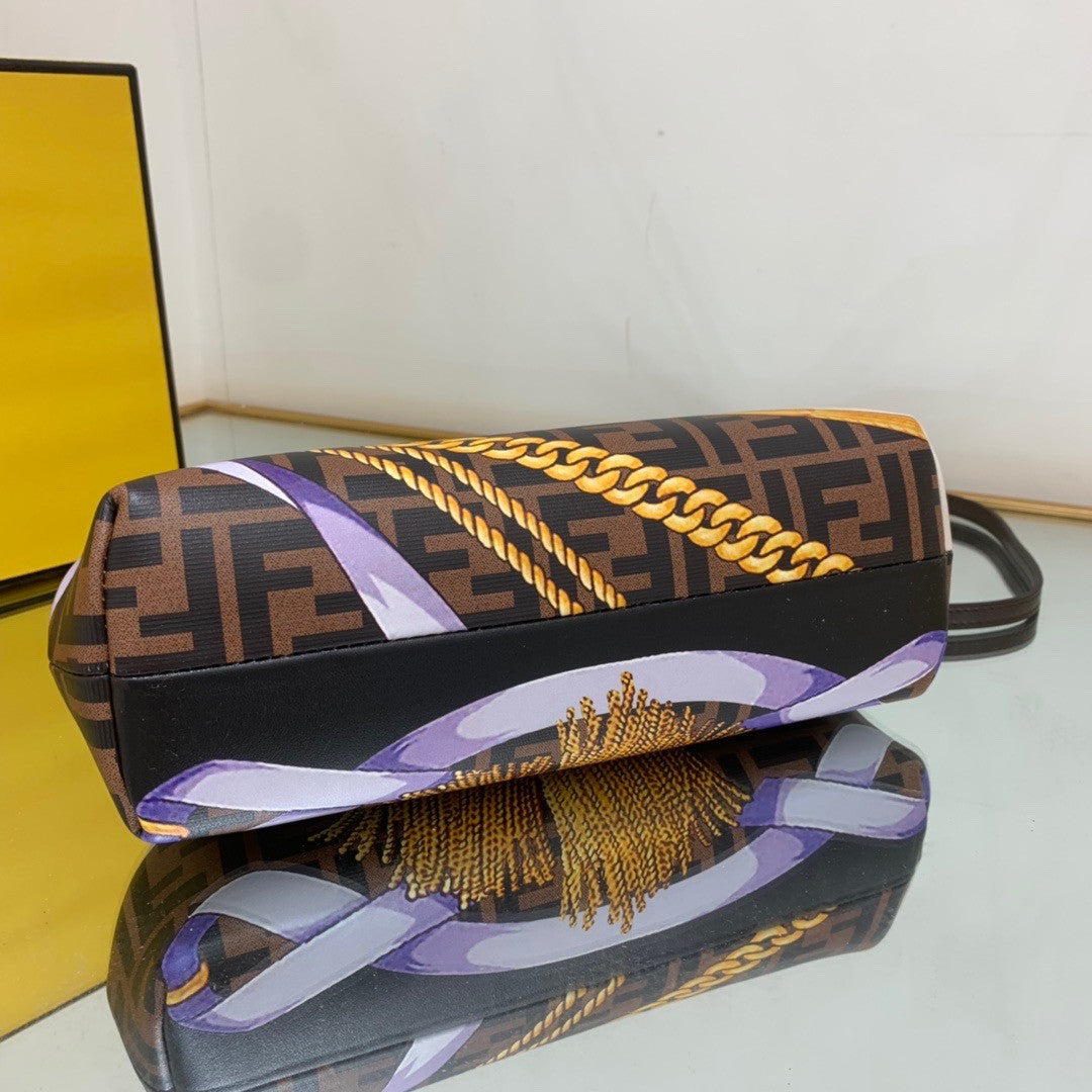 Fendi First Small Fendace bag in multicolour silk print