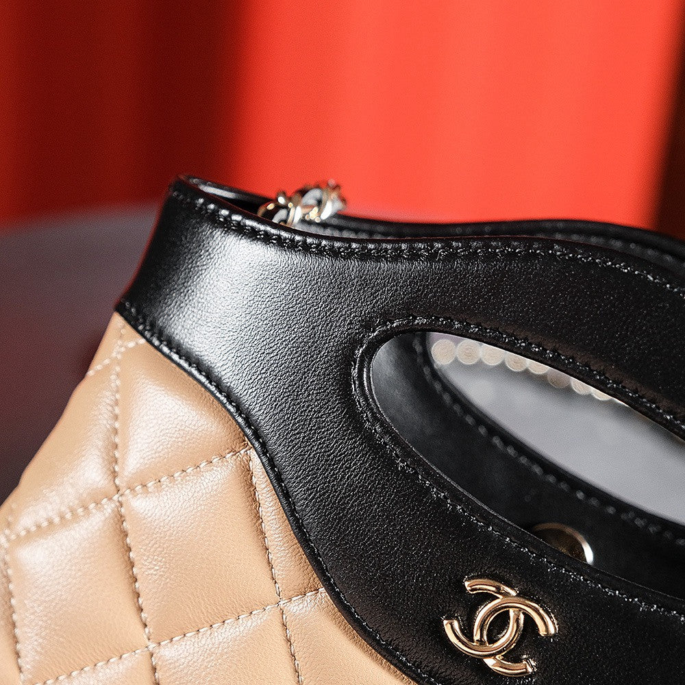 CHANEL 31 MINI SHOPPING BAG Dark Beige & Black
