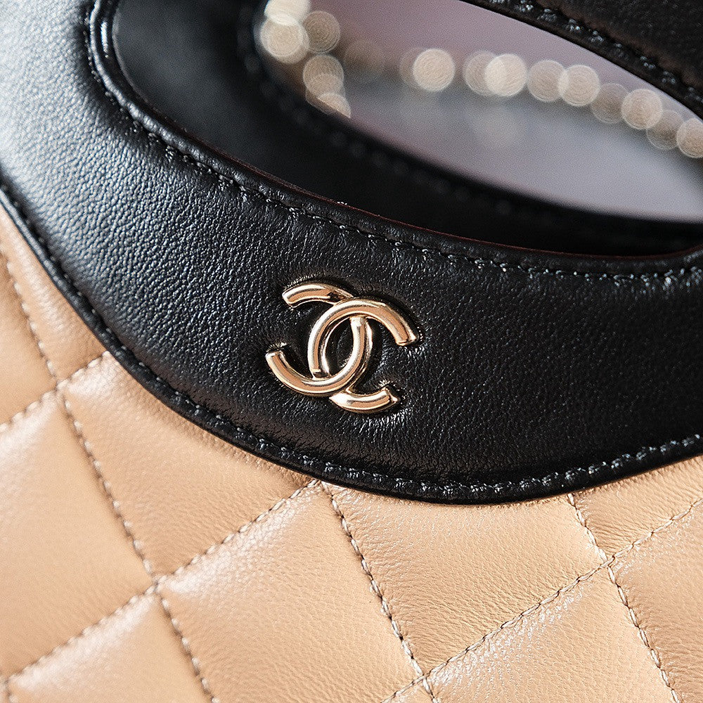 CHANEL 31 MINI SHOPPING BAG Dark Beige & Black