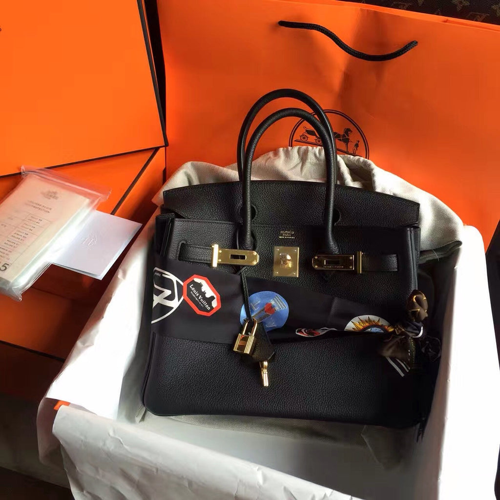 Hermes Black Birkin Bag 30cm Epsom Gold Hardware