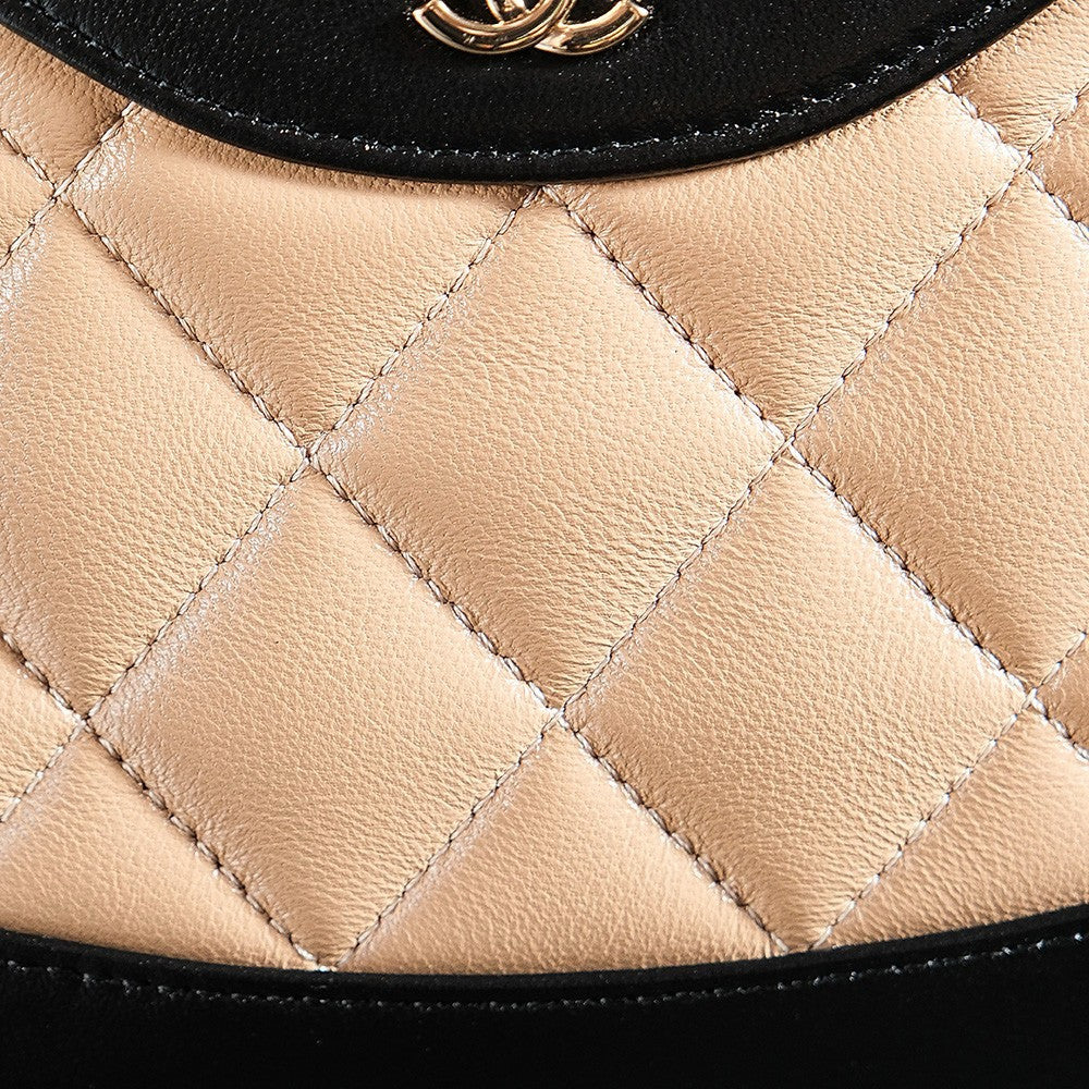 CHANEL 31 MINI SHOPPING BAG Dark Beige & Black