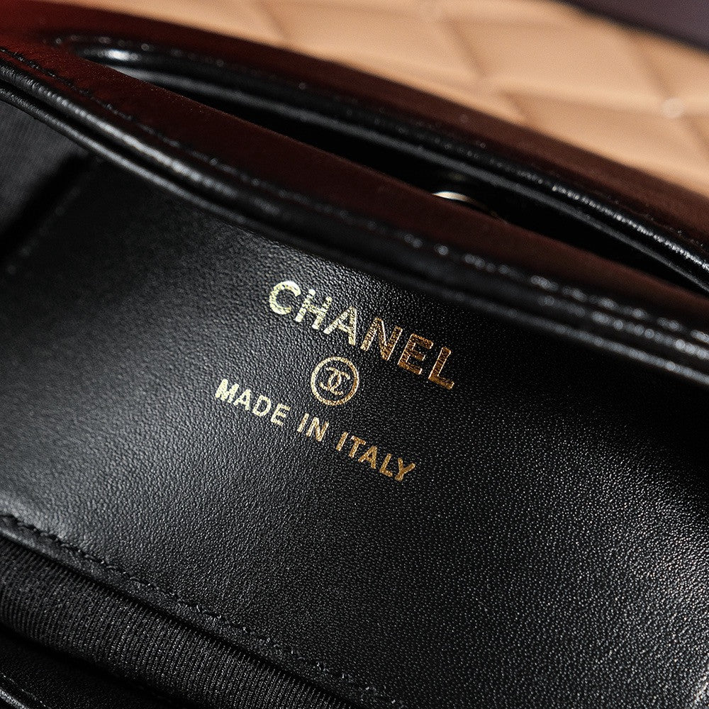 CHANEL 31 MINI SHOPPING BAG Dark Beige & Black