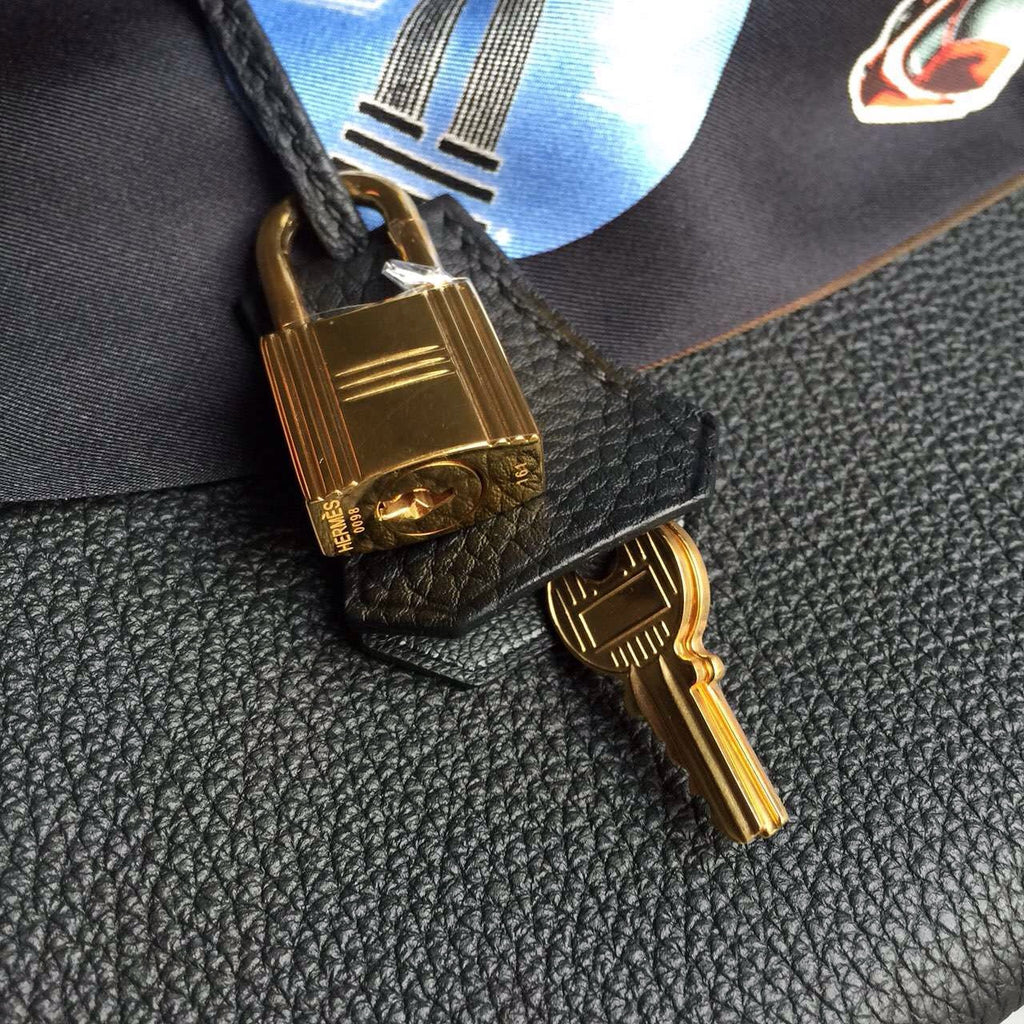 Hermes Black Birkin Bag 30cm Epsom Gold Hardware