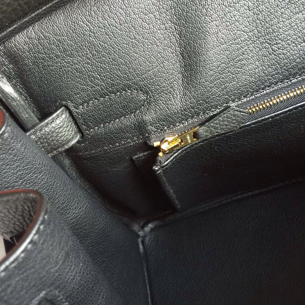 Hermes Black Birkin Bag 30cm Epsom Gold Hardware