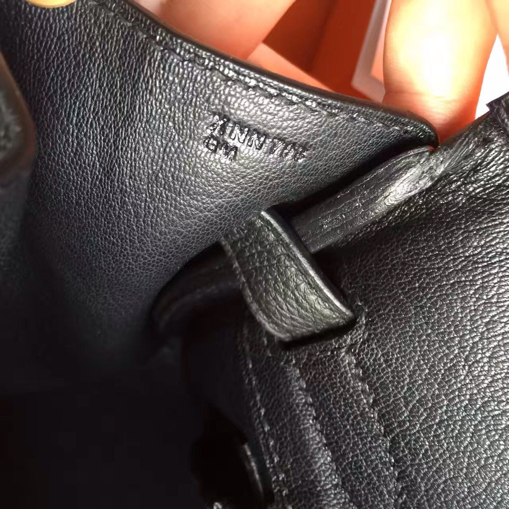 Hermes Black Birkin Bag 30cm Epsom Gold Hardware