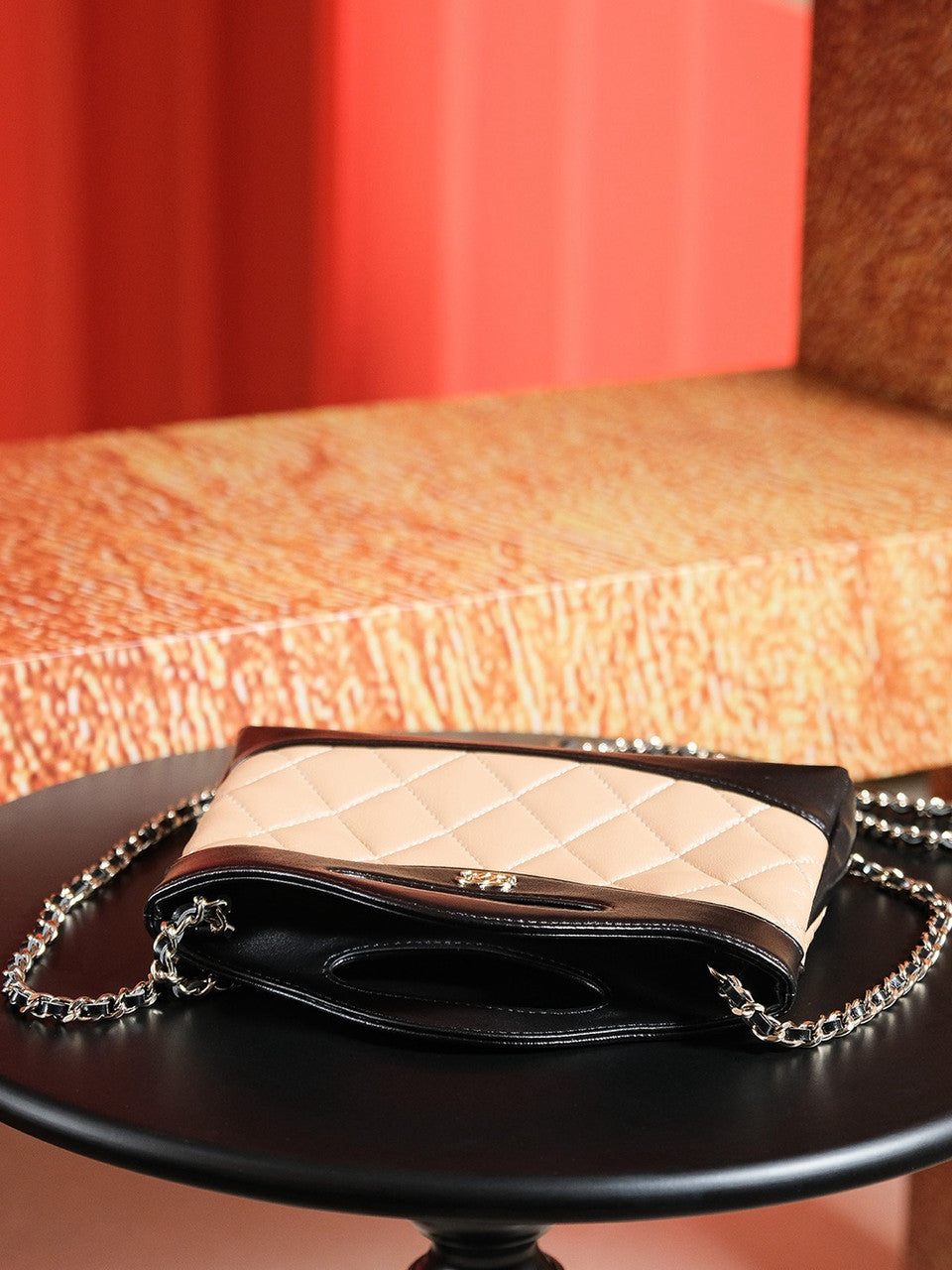 CHANEL 31 MINI SHOPPING BAG Dark Beige & Black