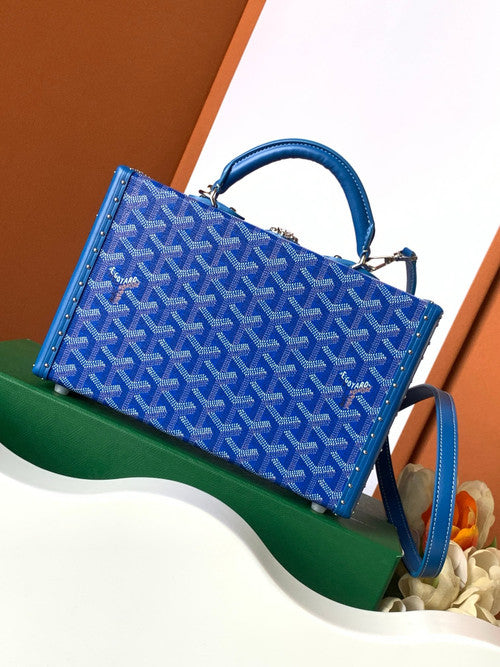 Goyard Grand Hotel Trunk Bag Blue Goyard