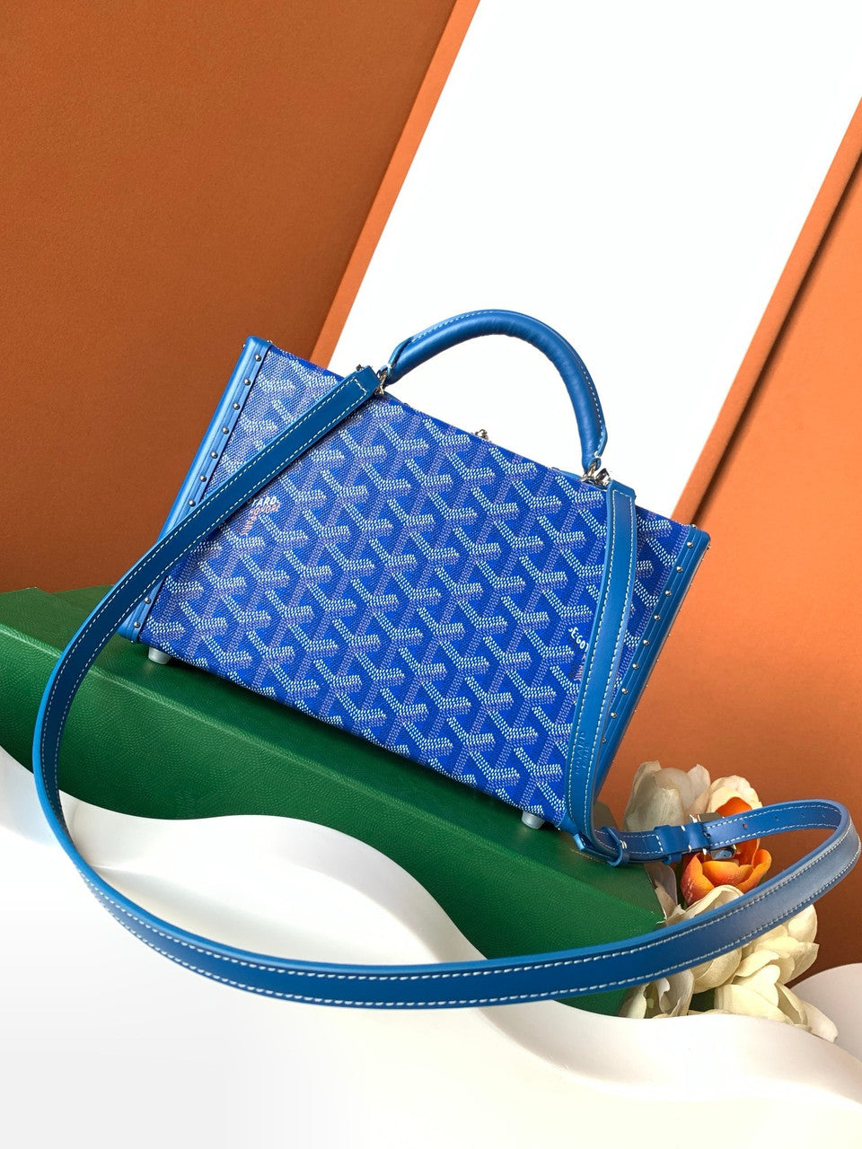 Goyard Grand Hotel Trunk Bag Blue Goyard