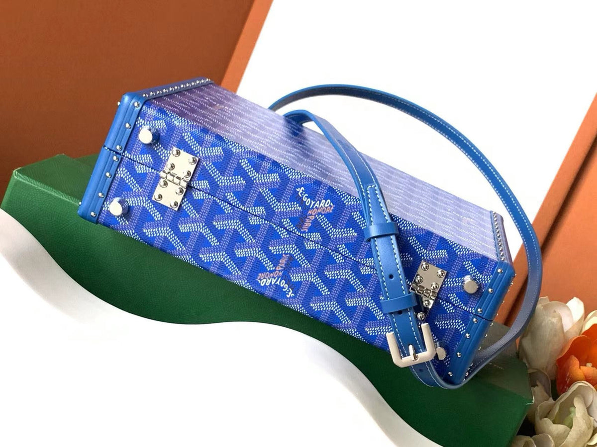 Goyard Grand Hotel Trunk Bag Blue Goyard