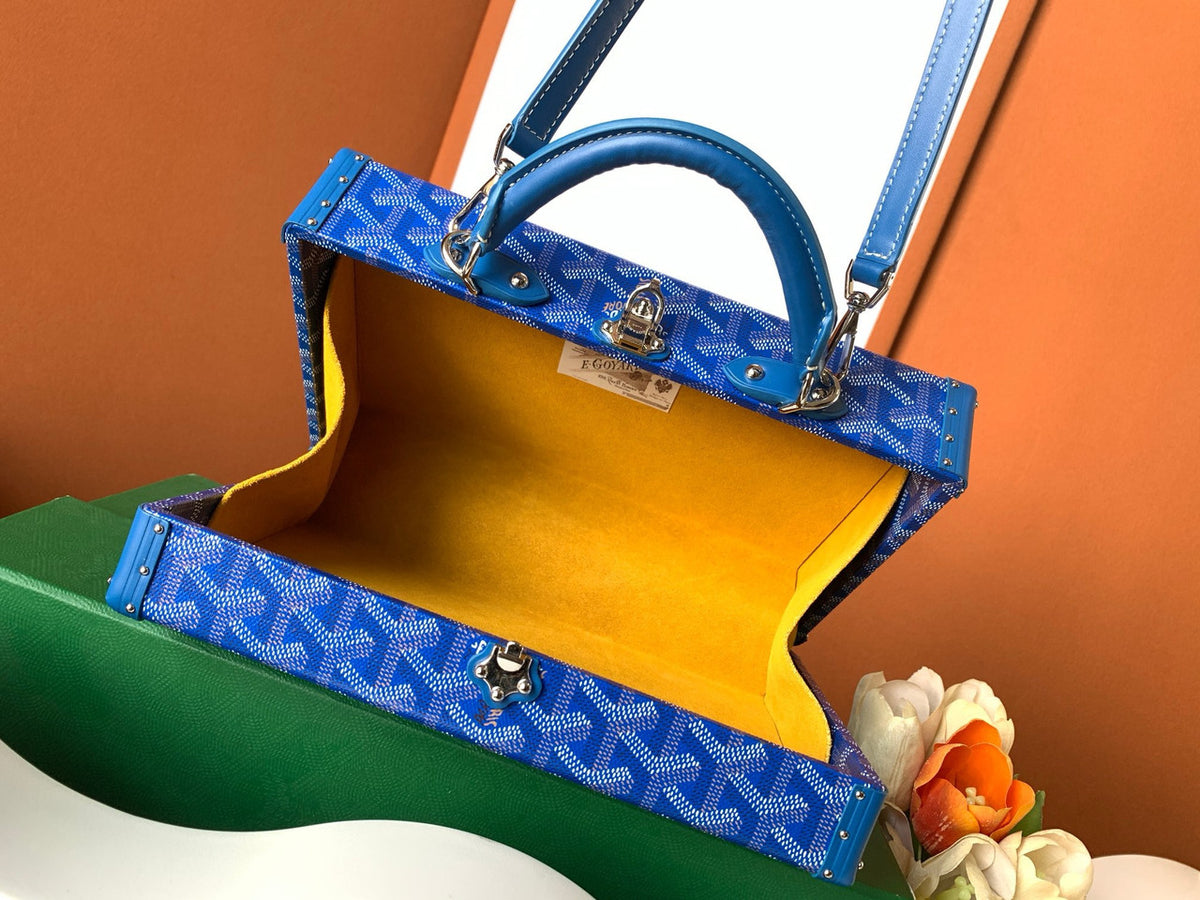 Goyard Grand Hotel Trunk Bag Blue Goyard