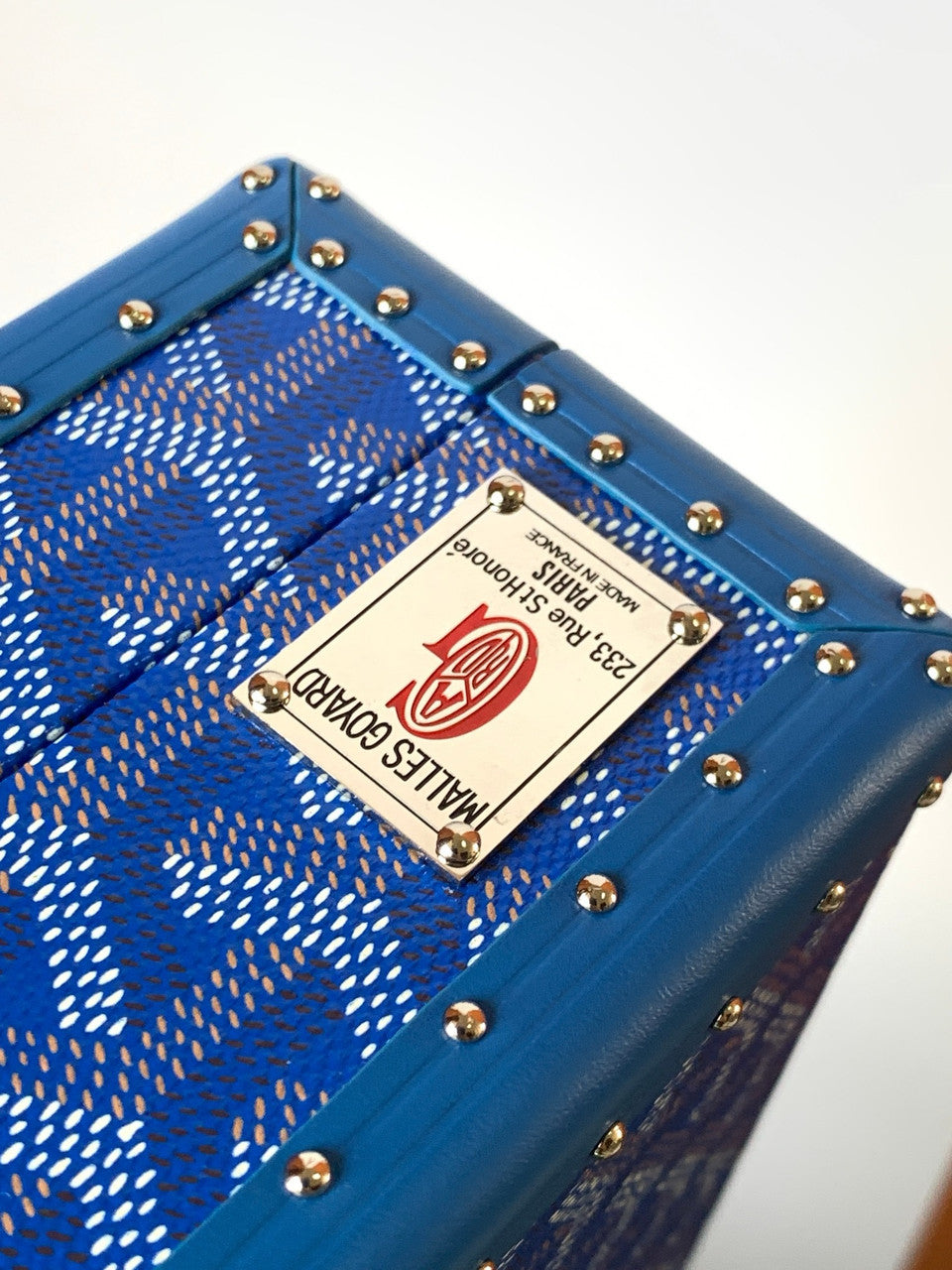 Goyard Grand Hotel Trunk Bag Blue Goyard