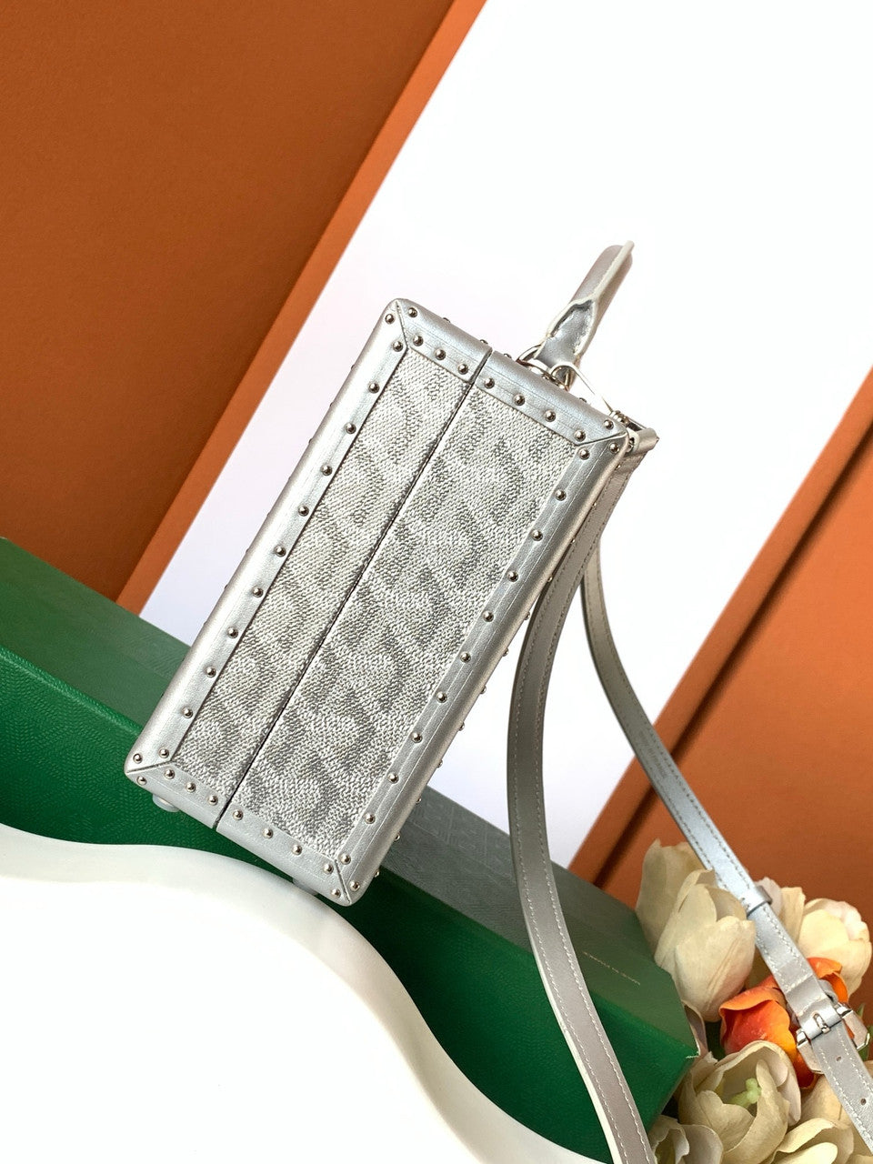 Goyard Grand Hotel Trunk Bag Silver Goyard