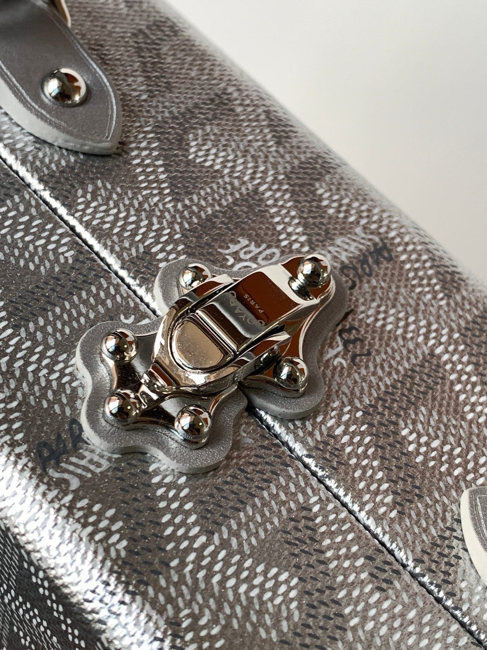 Goyard Grand Hotel Trunk Bag Silver Goyard