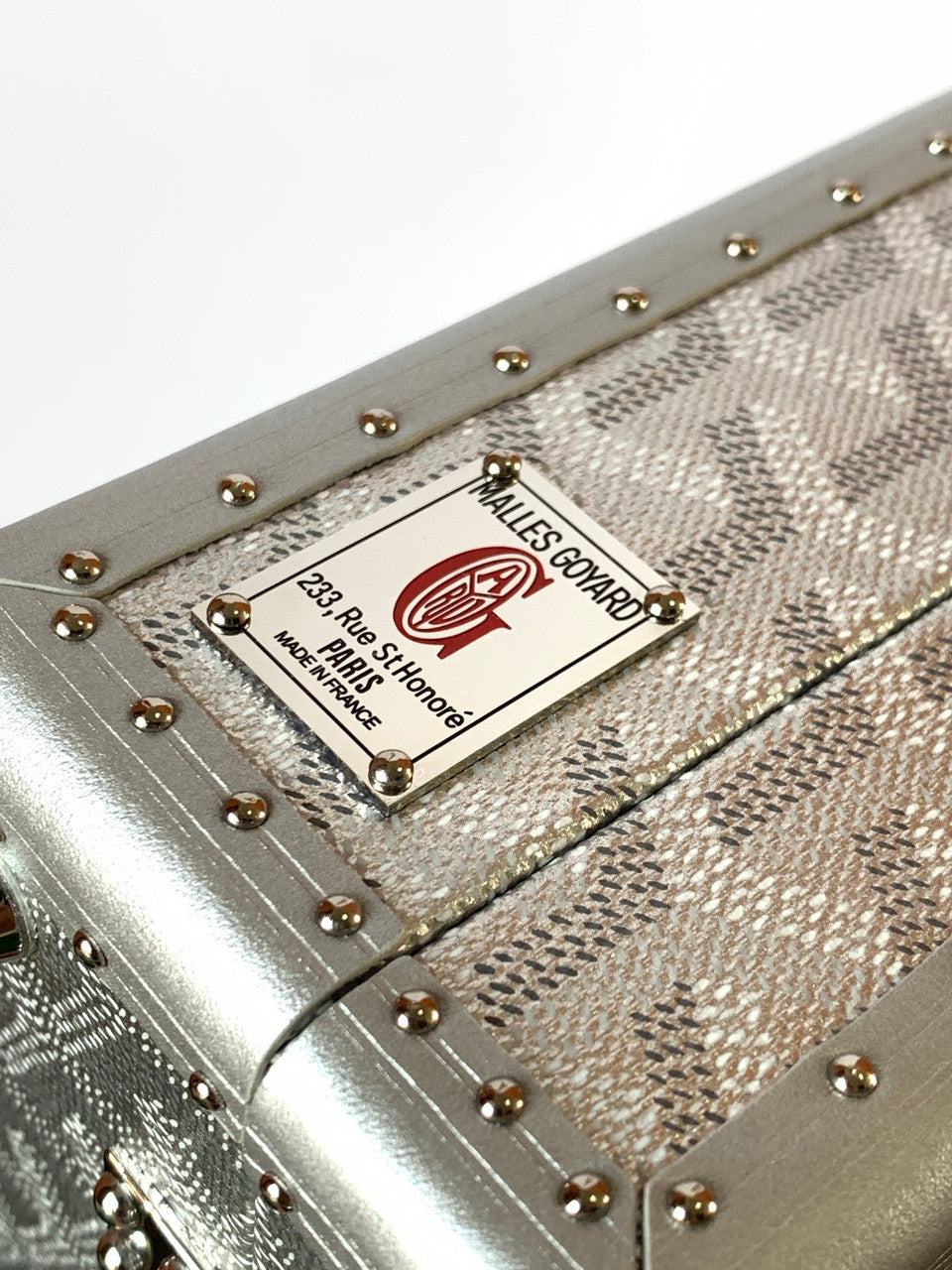 Goyard Grand Hotel Trunk Bag Silver Goyard