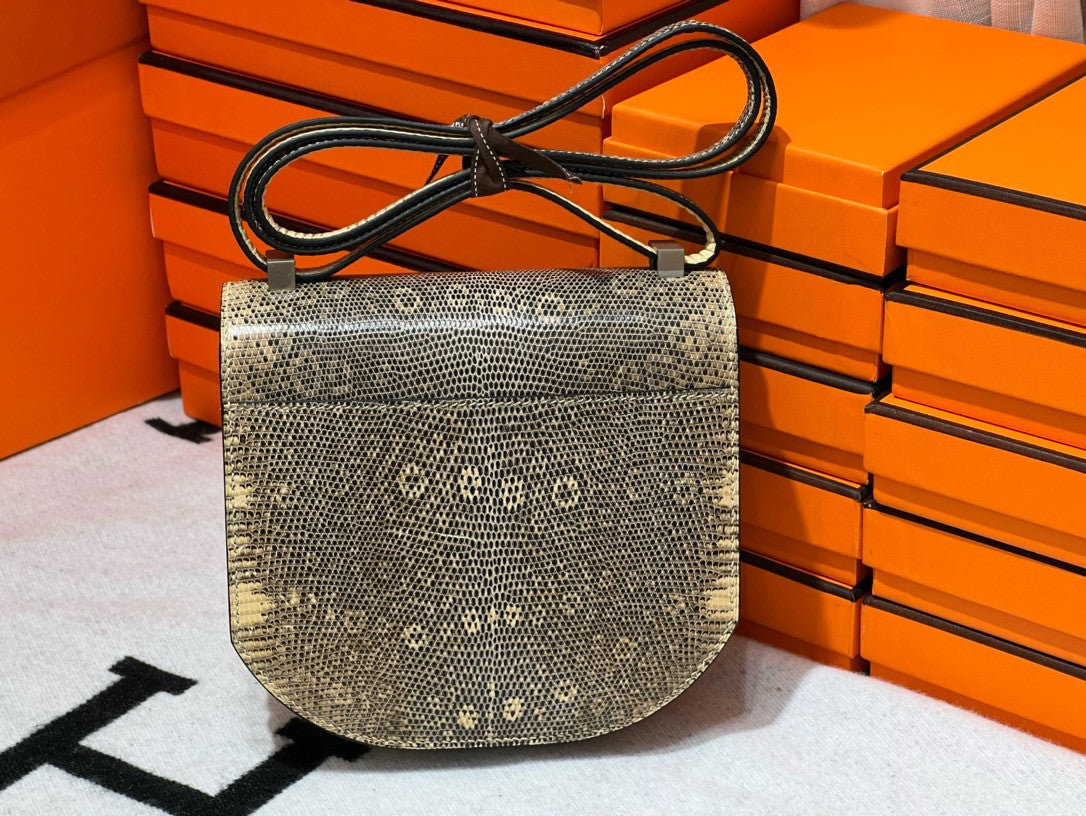 Hermès Ombre Shiny Gold Lizard Mosaique Au 24-17 Hermes