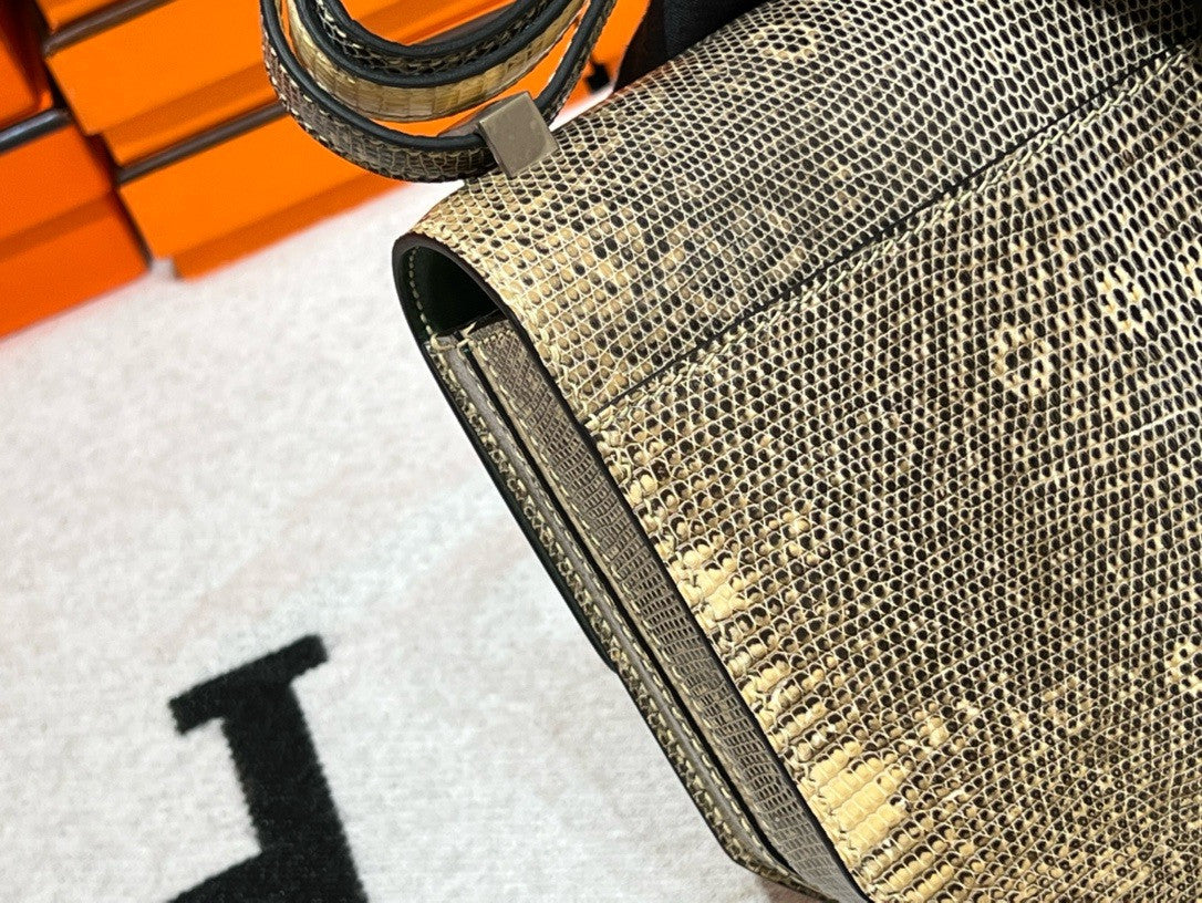 Hermès Ombre Shiny Gold Lizard Mosaique Au 24-17 Hermes