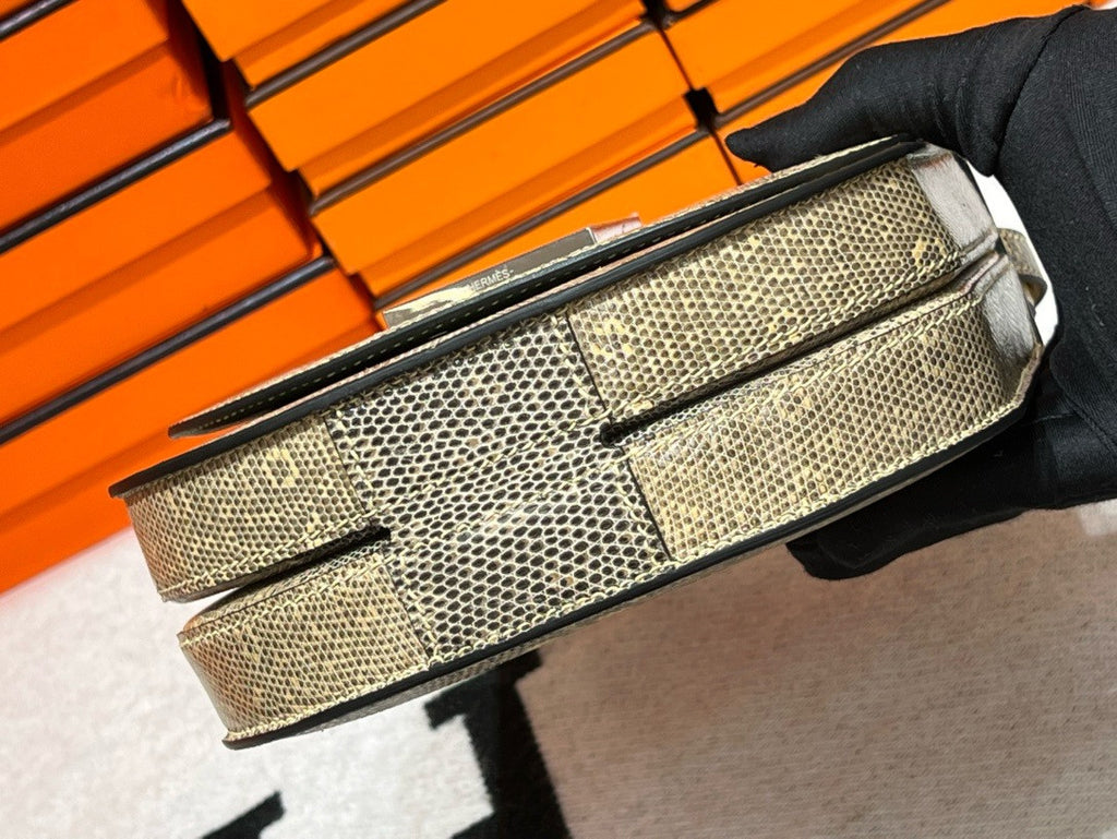 Hermès Ombre Shiny Gold Lizard Mosaique Au 24-17 Hermes