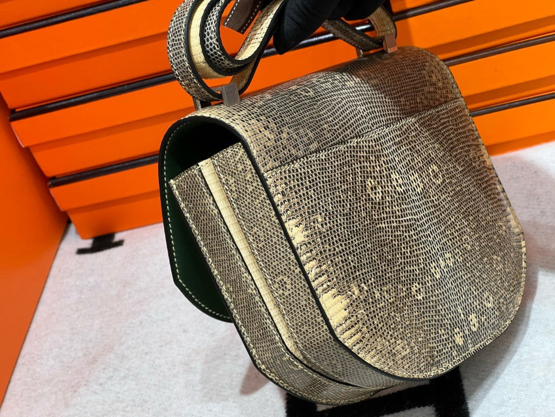 Hermès Ombre Shiny Gold Lizard Mosaique Au 24-17 Hermes