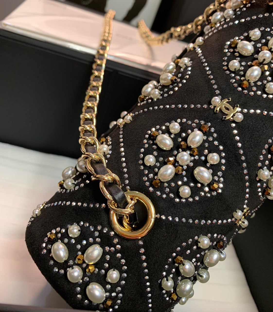 Chanel Limited Edition Pearl Classic Handbag 2022