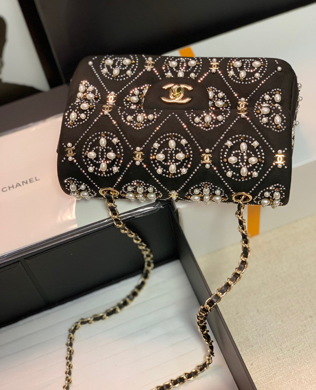 Chanel Limited Edition Pearl Classic Handbag 2022