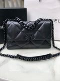 CHANEL 19 Black Bag All Black in Goatskin