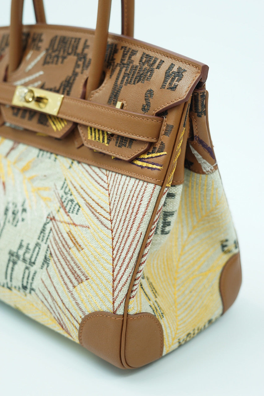 Hermes Faubourg Tropical Birkin 30 Gold 2022 Limited Edition